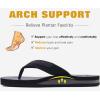 imageKuaiLu Mens Yoga Mat Leather Flip Flops with Arch Support Comfortable Cushion Walking Thong Sandals Slip On Indoor OutdoorFerrous