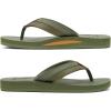 imageKuaiLu Mens Yoga Mat Leather Flip Flops with Arch Support Comfortable Cushion Walking Thong Sandals Slip On Indoor OutdoorGreen