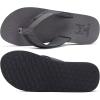 imageKuaiLu Mens Yoga Mat Leather Flip Flops with Arch Support Comfortable Cushion Walking Thong Sandals Slip On Indoor OutdoorGrey