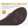 imageKuaiLu Mens Yoga Mat Leather Flip Flops with Arch Support Comfortable Cushion Walking Thong Sandals Slip On Indoor OutdoorLight Brown