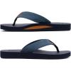 imageKuaiLu Mens Yoga Mat Leather Flip Flops with Arch Support Comfortable Cushion Walking Thong Sandals Slip On Indoor OutdoorNavy Blue
