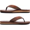 imageKuaiLu Mens Yoga Mat Leather Flip Flops with Arch Support Comfortable Cushion Walking Thong Sandals Slip On Indoor OutdoorReddish Brown