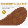 imageKuaiLu Mens Yoga Mat Leather Flip Flops with Arch Support Comfortable Cushion Walking Thong Sandals Slip On Indoor OutdoorTan
