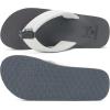 imageKuaiLu Mens Yoga Mat Leather Flip Flops with Arch Support Comfortable Cushion Walking Thong Sandals Slip On Indoor OutdoorWhite Grey