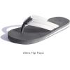 imageKuaiLu Mens Yoga Mat Leather Flip Flops with Arch Support Comfortable Cushion Walking Thong Sandals Slip On Indoor OutdoorWhite Grey
