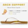imageKuaiLu Womens Arch Support Flip Flops Comfortable Yoga Mat Slip on Summer Beach Walking Thong Cushion SandalsWhite Khaki