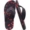 imageKuaiLu Mens Flip Flops Arch Support Comfortable Summer Beach Thong Sandals Yoga Foam Cushion Slip on SlippersCamoblackred