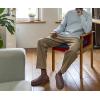 imageKuaiLu Mens Memory Foam Moccasin Slippers Arch Support Cushion Yoga Foam Fuzzy Zipper House Shoes with Indoor Outdoor Rubber SoleRedBrown