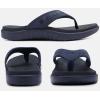 imageKuaiLu Mens Sport Flip Flops Comfort Orthotic Thong Sandals with Plantar Fasciitis Arch Support Outdoor Summer Beach Size 715Fashion Blue