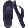 imageKuaiLu Mens Sport Flip Flops Comfort Orthotic Thong Sandals with Plantar Fasciitis Arch Support Outdoor Summer Beach Size 715Fashion Blue