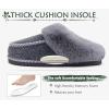 imageKuaiLu Womens Memory Foam Slippers with Cozy Fluff Plush Ladies Bedroom Pantuflas Comfy House Winter Moccasin Essential Trendy Slippers Comfortable Indoor Outdoor Rubber Sole Grey Size 10