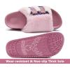 imageKuaiLu Womens Orthotic Slippers With Arch Support Soft Cushion Sandal Slippers for Woman Ladies Fashion Open Toe Faux Fur Platform Slipper Indoor Outdoor 612Pink