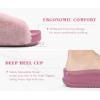 imageKuaiLu Womens Orthotic Slippers With Arch Support Soft Cushion Sandal Slippers for Woman Ladies Fashion Open Toe Faux Fur Platform Slipper Indoor Outdoor 612Pink