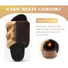 imageKuaiLu Womens Orthotic Slippers With Arch Support Soft Cushion Sandal Slippers for Woman Ladies Fashion Open Toe Faux Fur Platform Slipper Indoor Outdoor 612Plush Brown