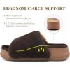 imageKuaiLu Womens Orthotic Slippers With Arch Support Soft Cushion Sandal Slippers for Woman Ladies Fashion Open Toe Faux Fur Platform Slipper Indoor Outdoor 612Plush Brown