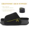 imageKuaiLu Womens Orthotic Slippers With Arch Support Soft Cushion Sandal Slippers for Woman Ladies Fashion Open Toe Faux Fur Platform Slipper Indoor Outdoor 612Plush Black
