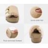 imageKuaiLu Womens Orthotic Slippers With Arch Support Soft Cushion Sandal Slippers for Woman Ladies Fashion Open Toe Faux Fur Platform Slipper Indoor Outdoor 612Beige White