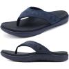 imageKuaiLu Mens Sport Flip Flops Comfort Orthotic Thong Sandals with Plantar Fasciitis Arch Support Outdoor Summer Beach Size 715Fashion Blue
