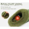 imageKuaiLu Womens Memory Foam House Slippers Cozy Fluff Plush Moccasin Bedroom Ladies Slippers Comfy Orthotic Winter Essential Trendy Pantuflas Comfortable Womans Footwear US511Green