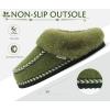imageKuaiLu Womens Memory Foam House Slippers Cozy Fluff Plush Moccasin Bedroom Ladies Slippers Comfy Orthotic Winter Essential Trendy Pantuflas Comfortable Womans Footwear US511Green
