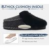 imageKuaiLu Womens Memory Foam House Slippers Cozy Fluff Plush Moccasin Bedroom Ladies Slippers Comfy Orthotic Winter Essential Trendy Pantuflas Comfortable Womans Footwear US511Black