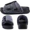 imageKuaiLu Womens Orthotic Slippers With Arch Support Soft Cushion Sandal Slippers for Woman Ladies Fashion Open Toe Faux Fur Platform Slipper Indoor Outdoor 612Vogue Black Adjustable