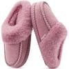 imageKuaiLu Womens Memory Foam House Slippers Cozy Fluff Plush Moccasin Bedroom Ladies Slippers Comfy Orthotic Winter Essential Trendy Pantuflas Comfortable Womans Footwear US511Pink