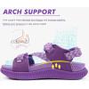 imageKuaiLu Womens Orthopedic Walking Sandals Arch Support Recovery Sport Outdoor Hiking Water Sandles Thick Athletic Cushion Comfortable Plantar Fasciitis Adjustable Sandals US612Purple