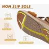 imageKuaiLu Womens Orthopedic Walking Sandals Arch Support Recovery Sport Outdoor Hiking Water Sandles Thick Athletic Cushion Comfortable Plantar Fasciitis Adjustable Sandals US612Khaki