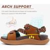 imageKuaiLu Womens Orthopedic Walking Sandals Arch Support Recovery Sport Outdoor Hiking Water Sandles Thick Athletic Cushion Comfortable Plantar Fasciitis Adjustable Sandals US612Brown Khaki