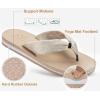 imageKuaiLu Flip Flops Women Yoga Foam Ladies Comfort Arch Support Summer Beach Casual Thong SandalsBeige