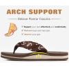 imageKuaiLu Flip Flops Women Yoga Foam Ladies Comfort Arch Support Summer Beach Casual Thong SandalsBrown