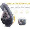 imageKuaiLu Womens Fuzzy Cross Band Platform Slippers Furry Faux Fur Comfortable Arch Support Open Toe Slides for Indoor OutdoorGrey