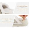 imageKuaiLu Womens Fuzzy Cross Band Platform Slippers Furry Faux Fur Comfortable Arch Support Open Toe Slides for Indoor OutdoorSnow White
