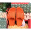 imageKuaiLu Cushion Slippers For Women with Orthotic Arch Support Wide Adjustable Open Toe Flatform Furry Fur Sandals Warm Teddy Fleece Recovery Slides Slip On House Shoes Indoor Outdoor Orange US8