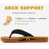 imageKuaiLu Flip Flops for Women with Arch Support Yoga Mat Comfortable Summer Beach Walking Thong Cushion Sandals Slip On Indoor OutdoorBlack Tan