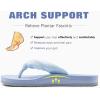 imageKuaiLu Flip Flops for Women with Arch Support Yoga Mat Comfortable Summer Beach Walking Thong Cushion Sandals Slip On Indoor OutdoorBlue