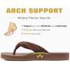 imageKuaiLu Flip Flops for Women with Arch Support Yoga Mat Comfortable Summer Beach Walking Thong Cushion Sandals Slip On Indoor OutdoorBrown