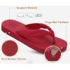 imageKuaiLu Flip Flops for Women with Arch Support Yoga Mat Comfortable Summer Beach Walking Thong Cushion Sandals Slip On Indoor OutdoorRed