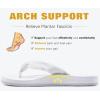 imageKuaiLu Flip Flops for Women with Arch Support Yoga Mat Comfortable Summer Beach Walking Thong Cushion Sandals Slip On Indoor OutdoorWhite