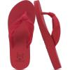 imageKuaiLu Flip Flops for Women with Arch Support Yoga Mat Comfortable Summer Beach Walking Thong Cushion Sandals Slip On Indoor OutdoorRed