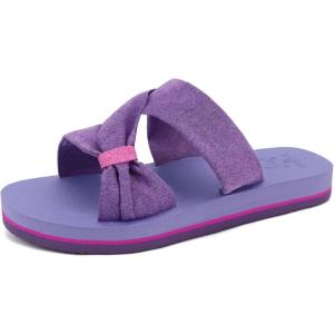 imageKuaiLu Womens Dressy Bow Sandals Arch Support Yoga Foam Cushion Comfortable Walking Slides Open Toe Summer Beach Indoor Outdoor SlippersGrape