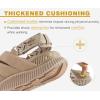 image:imageKuaiLu Womens Orthopedic Walking Sandals Comfortable Plantar Fasciitis Arch Support Sport Recovery Outdoor Casual Sandles Thick Memory Foam Cushion Cross Strap Adjustable SlidesBeige