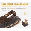 image:imageKuaiLu Womens Orthopedic Walking Sandals Comfortable Plantar Fasciitis Arch Support Sport Recovery Outdoor Casual Sandles Thick Memory Foam Cushion Cross Strap Adjustable SlidesBrown