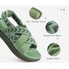 image:imageKuaiLu Womens Orthopedic Walking Sandals Comfortable Plantar Fasciitis Arch Support Sport Recovery Outdoor Casual Sandles Thick Memory Foam Cushion Cross Strap Adjustable SlidesGreen