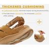 image:imageKuaiLu Womens Orthopedic Walking Sandals Comfortable Plantar Fasciitis Arch Support Sport Recovery Outdoor Casual Sandles Thick Memory Foam Cushion Cross Strap Adjustable SlidesKhaki