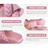 image:imageKuaiLu Womens Orthopedic Walking Sandals Comfortable Plantar Fasciitis Arch Support Sport Recovery Outdoor Casual Sandles Thick Memory Foam Cushion Cross Strap Adjustable SlidesPink