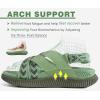 image:imageKuaiLu Womens Orthopedic Walking Sandals Comfortable Plantar Fasciitis Arch Support Sport Recovery Outdoor Casual Sandles Thick Memory Foam Cushion Cross Strap Adjustable SlidesGreen