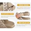 image:imageKuaiLu Womens Orthopedic Walking Sandals Comfortable Plantar Fasciitis Arch Support Sport Recovery Outdoor Casual Sandles Thick Memory Foam Cushion Cross Strap Adjustable SlidesBeige