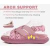 image:imageKuaiLu Womens Orthopedic Walking Sandals Comfortable Plantar Fasciitis Arch Support Sport Recovery Outdoor Casual Sandles Thick Memory Foam Cushion Cross Strap Adjustable SlidesPink